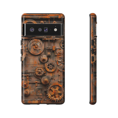 Rusted Steampunk Gearworks Phone Case for iPhone, Samsung Galaxy, and Google Pixel Devices