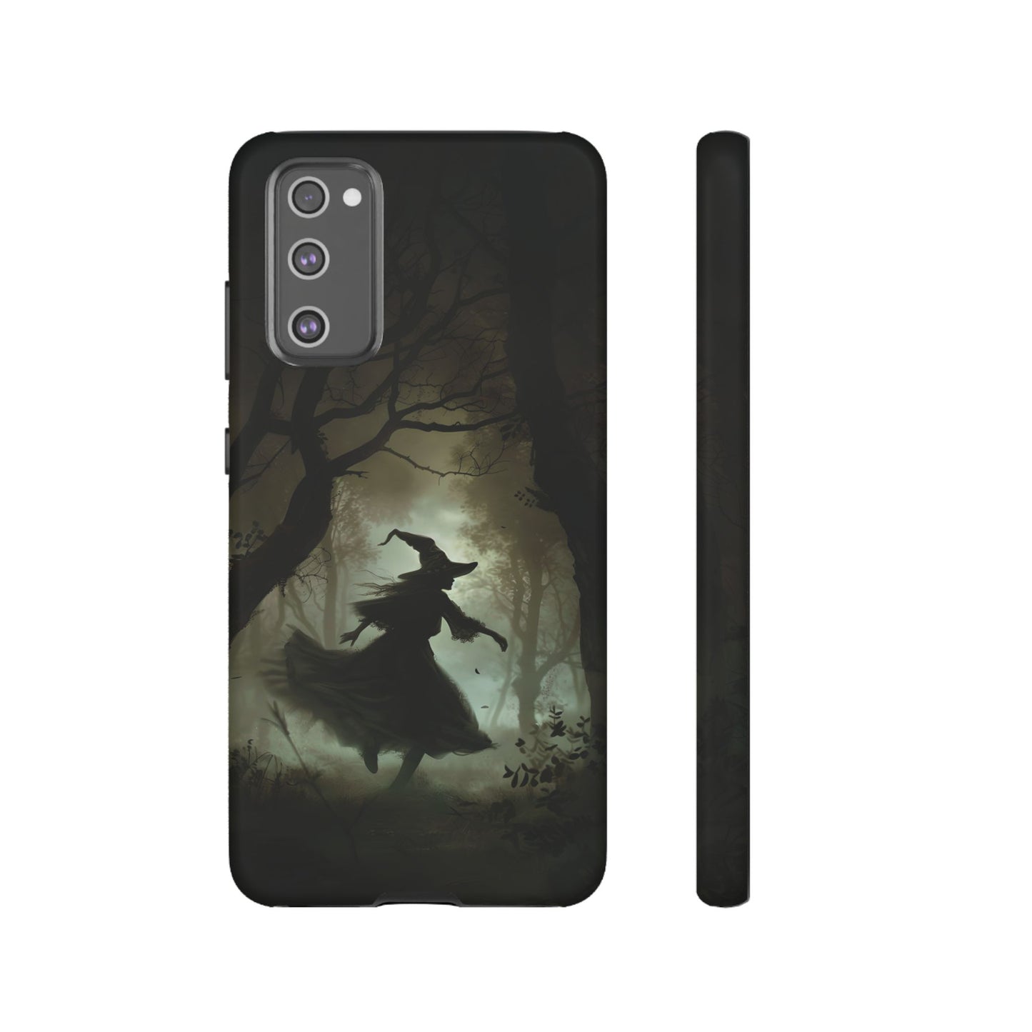 Spooky Witch Silhouette Phone Case - Halloween Dark Art Design for iPhone, Samsung Galaxy, and Google Pixel Devices