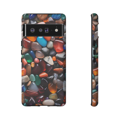 Colorful Stones Phone Case – Vibrant Polished Gemstone Design for iPhone, Samsung Galaxy, and Google Pixel Devices