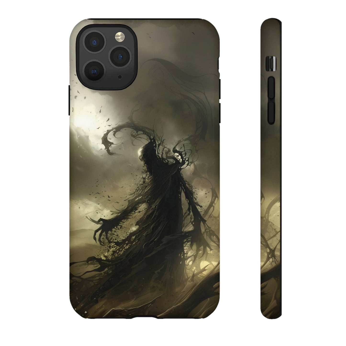 Dark Spirit Phone Case – Grim Reaper Haunting Design for iPhone, Samsung Galaxy, and Google Pixel Devices