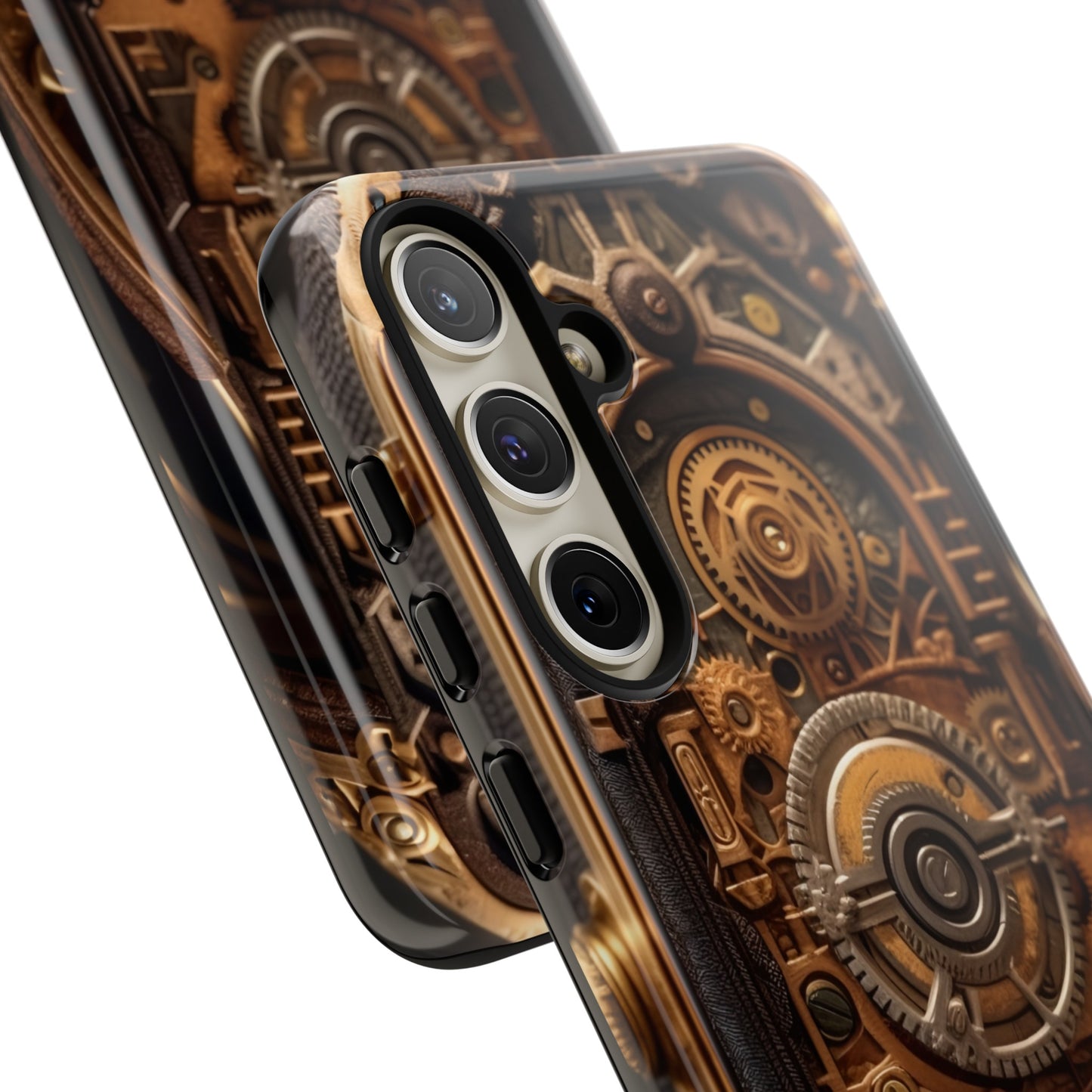 Gearworks Tough Phone Case – Steampunk Clockwork Design for iPhone, Samsung Galaxy, and Google Pixel Devices