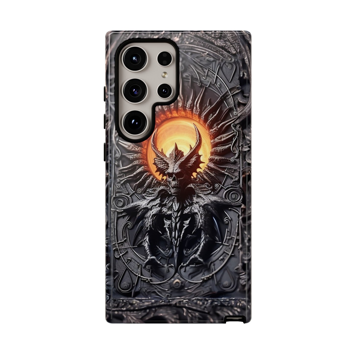 Skeletal Demonic King Phone Case – Ornate Gothic Design for iPhone, Samsung Galaxy, and Google Pixel Devices