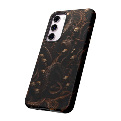 Skulls and Tentacles Phone Case – Lovecraftian Horror Design for iPhone, Samsung Galaxy, and Google Pixel Devices