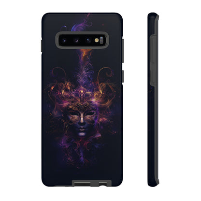 Elegant Masquerade Mask Phone Case for iPhone, Samsung Galaxy, and Google Pixel Devices - Mystical Design