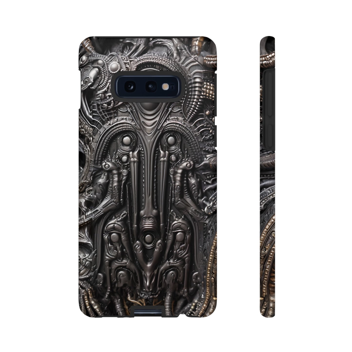 Biomechanical Horror Phone Case – Dark Sci-Fi Design for iPhone, Samsung Galaxy, Google Pixel Devices