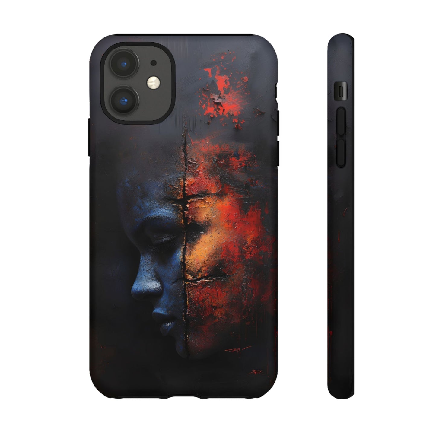 Abstract Duality Art Phone Case - Bold Modern Design