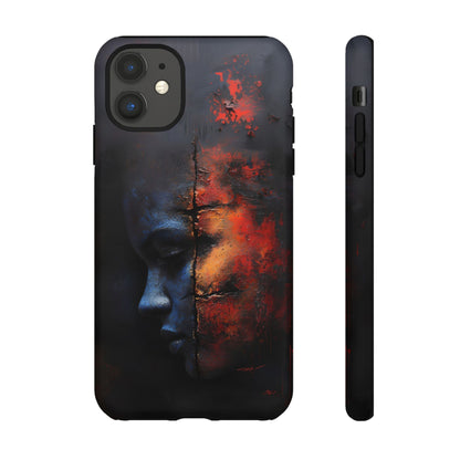 Abstract Duality Art Phone Case - Bold Modern Design