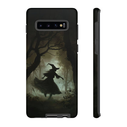 Spooky Witch Silhouette Phone Case - Halloween Dark Art Design for iPhone, Samsung Galaxy, and Google Pixel Devices