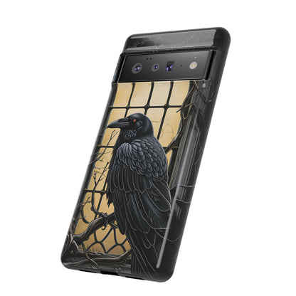 The Raven Phone Case – Edgar Allan Poe Inspired Gothic Design for iPhone, Samsung Galaxy, and Google Pixel Devices