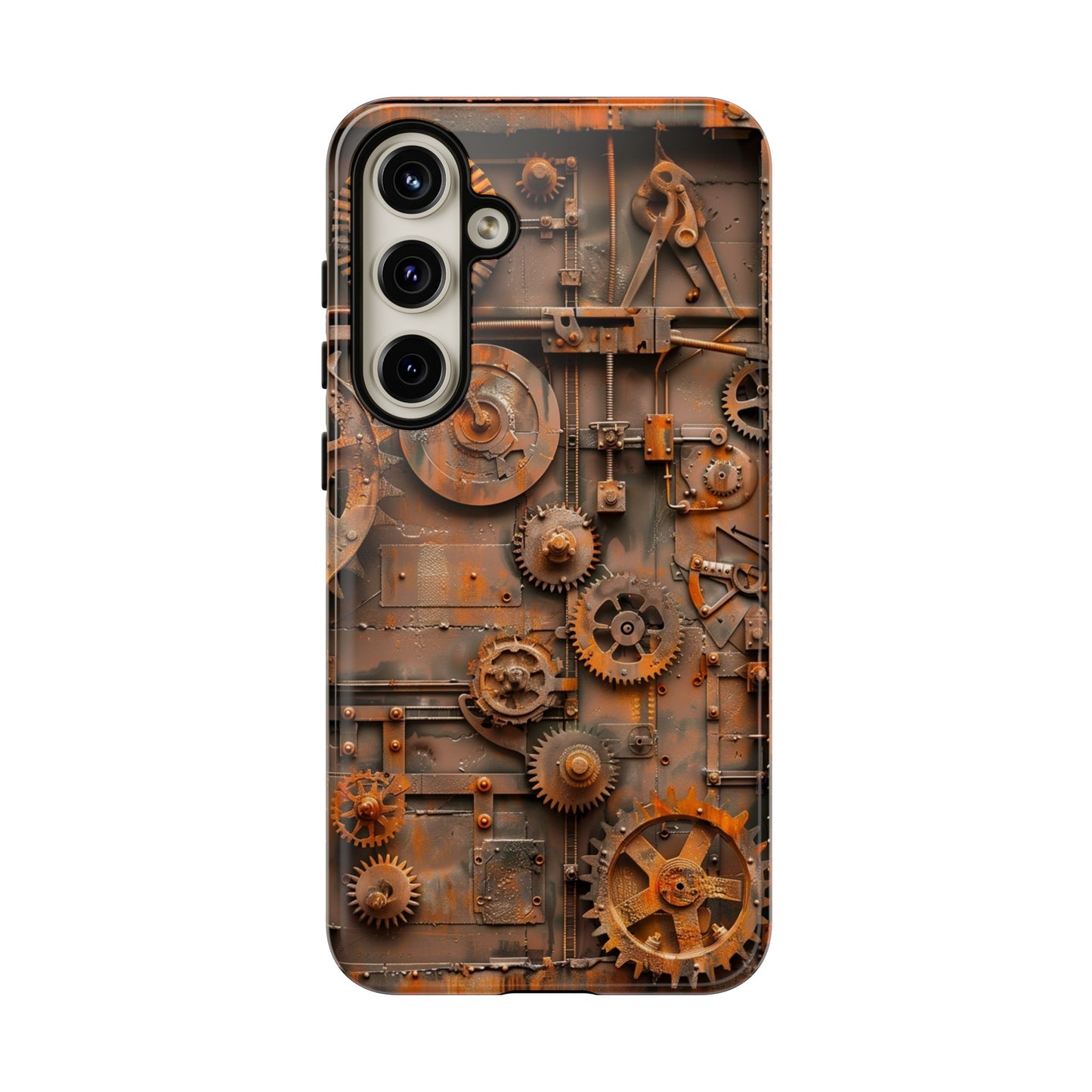 Rusted Steampunk Gearworks Phone Case for iPhone, Samsung Galaxy, and Google Pixel Devices