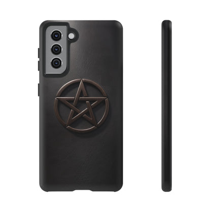 Simple Pentacle Tough Phone Case – Witchcraft Pentagram Design for iPhone, Samsung Galaxy, and Google Pixel Devices