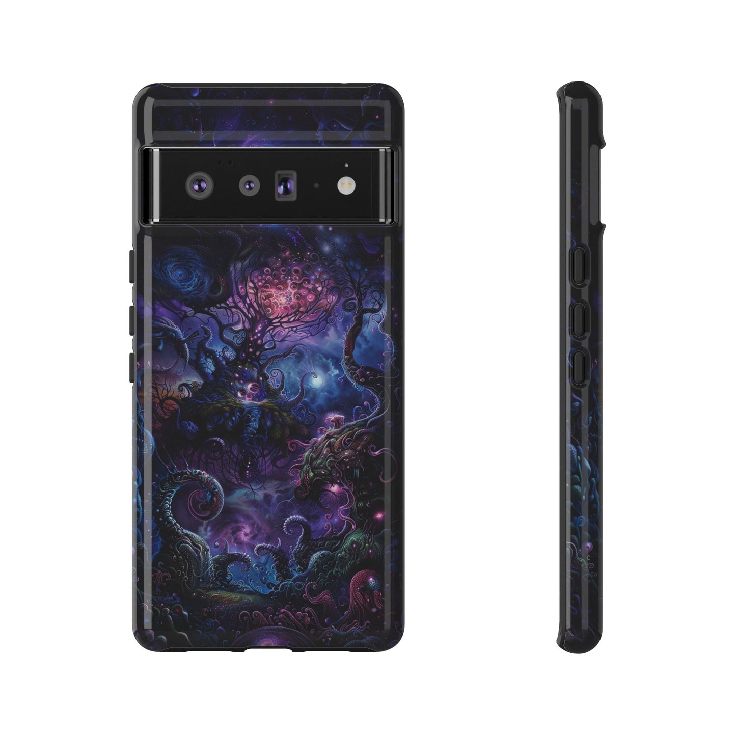 Trippy Psychedelic Alien Landscape Phone Case - Vibrant Abstract Design for iPhone, Samsung Galaxy and Google Pixel Devices