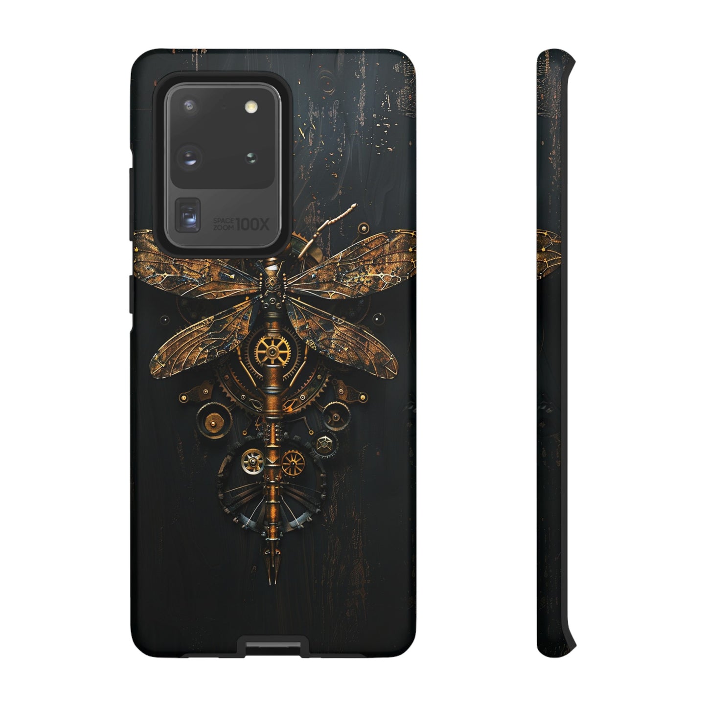 Steampunk Dragonfly Phone Case - Intricate Gear Design for iPhone, Samsung Galaxy, Google Pixel Devices