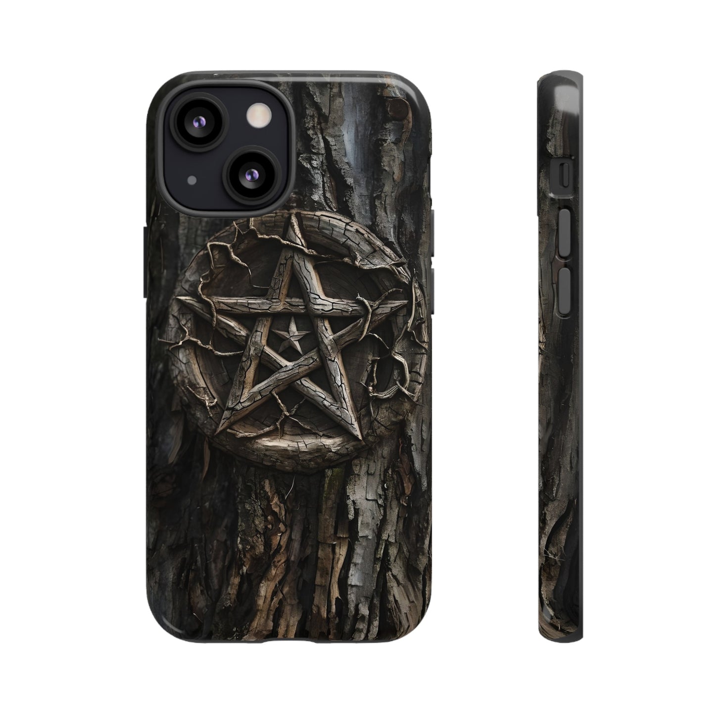 Pentacle Tree Phone Case – Wiccan Nature Magic Design for iPhone, Samsung Galaxy, and Google Pixel Devices