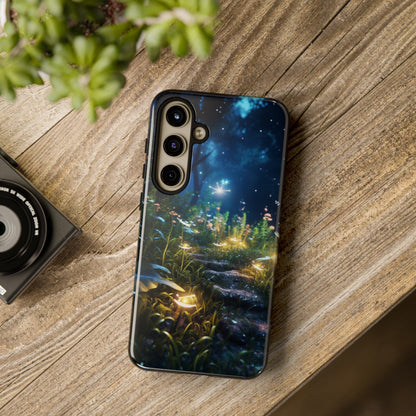 Fireflies in the Forest Tough Phone Case – Enchanting Summer Night Design for iPhone, Samsung Galaxy, and Google Pixel Devices