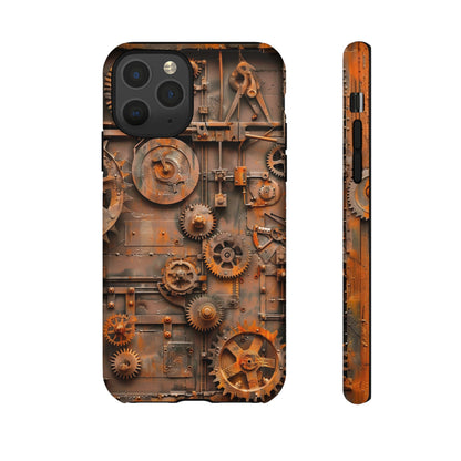 Rusted Steampunk Gearworks Phone Case for iPhone, Samsung Galaxy, and Google Pixel Devices