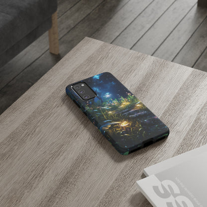 Fireflies in the Forest Tough Phone Case – Enchanting Summer Night Design for iPhone, Samsung Galaxy, and Google Pixel Devices