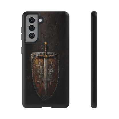 Medieval Sword and Shield Phone Case - For iPhone, Samsung Galaxy, and Google Pixel Devices