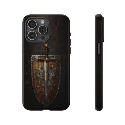 Medieval Sword and Shield Phone Case - For iPhone, Samsung Galaxy, and Google Pixel Devices