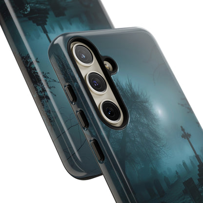 Graveyard at Night Phone Case – Eerie Cemetery Design for iPhone, Samsung Galaxy, and Google Pixel Devices