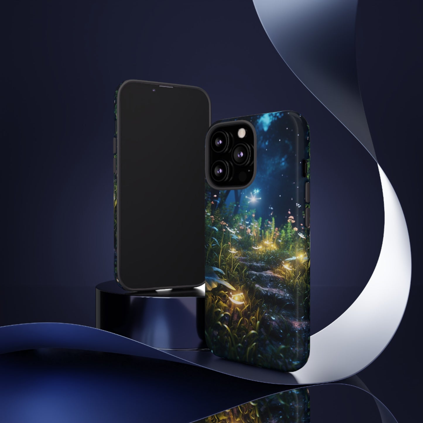 Fireflies in the Forest Tough Phone Case – Enchanting Summer Night Design for iPhone, Samsung Galaxy, and Google Pixel Devices