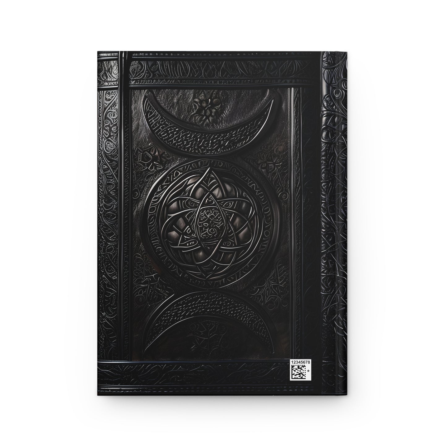 Black Triple Moon Goddess Hardcover Notebook – Mystical Journal for Witchcraft and Occult Magic