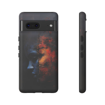 Abstract Duality Art Phone Case - Bold Modern Design