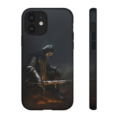 Dark Knight of the Abyss Phone Case - iPhone, Samsung Galaxy, Google Pixel - Epic Medieval Warrior Art, Protective Case, Fantasy Art