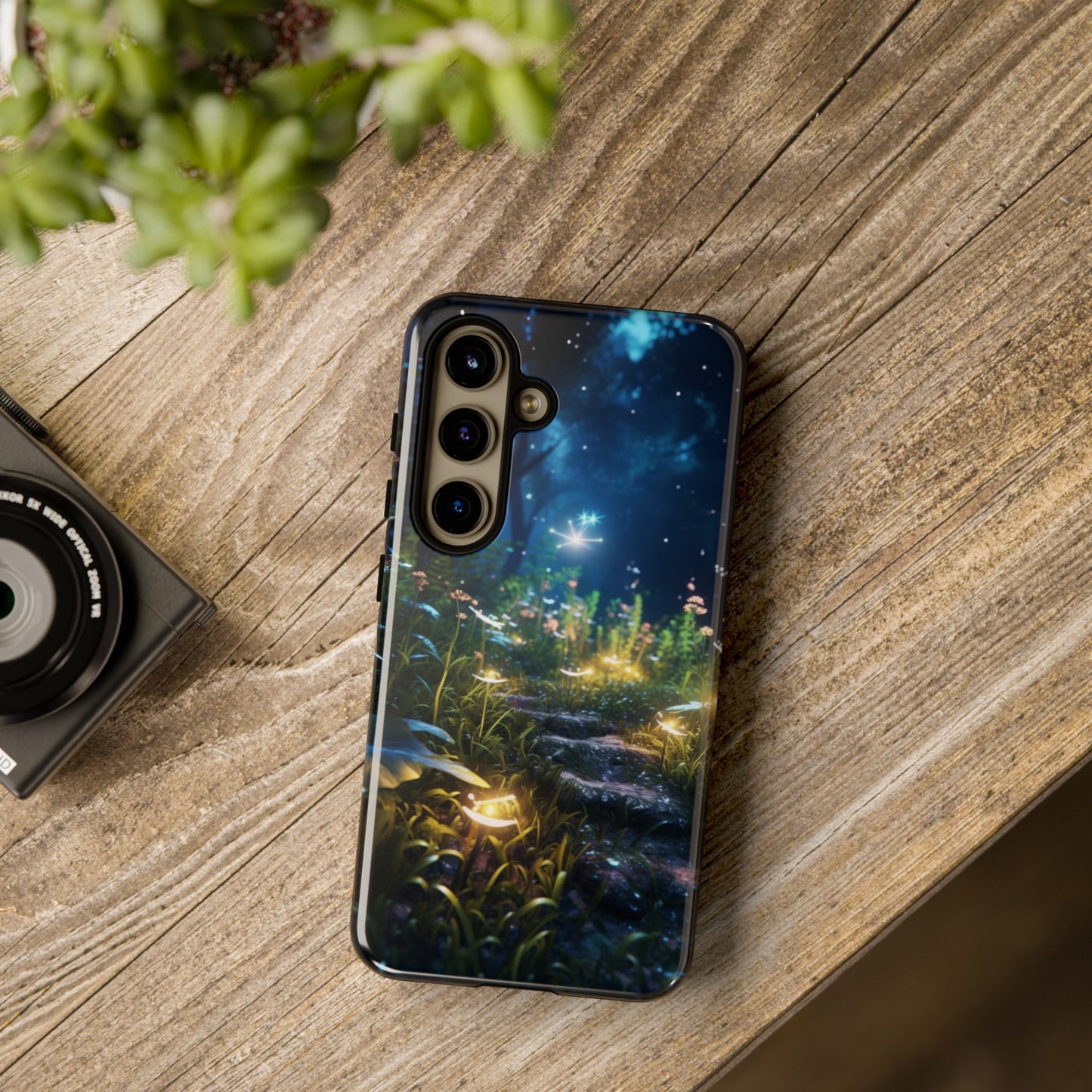 Fireflies in the Forest Tough Phone Case – Enchanting Summer Night Design for iPhone, Samsung Galaxy, and Google Pixel Devices