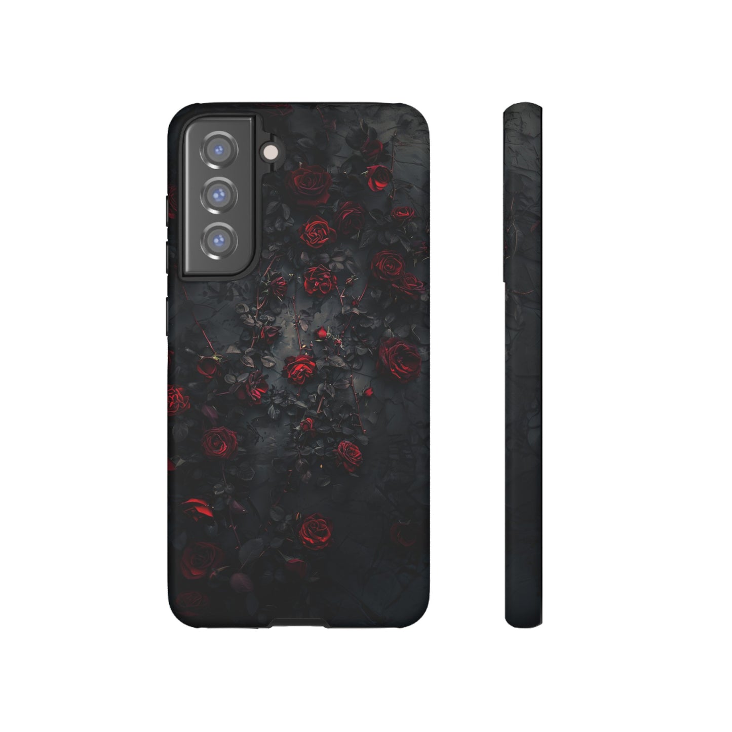 Gothic Roses Tough Phone Case – Elegant Dark Floral Design for iPhone, Samsung Galaxy, and Google Pixel Devices