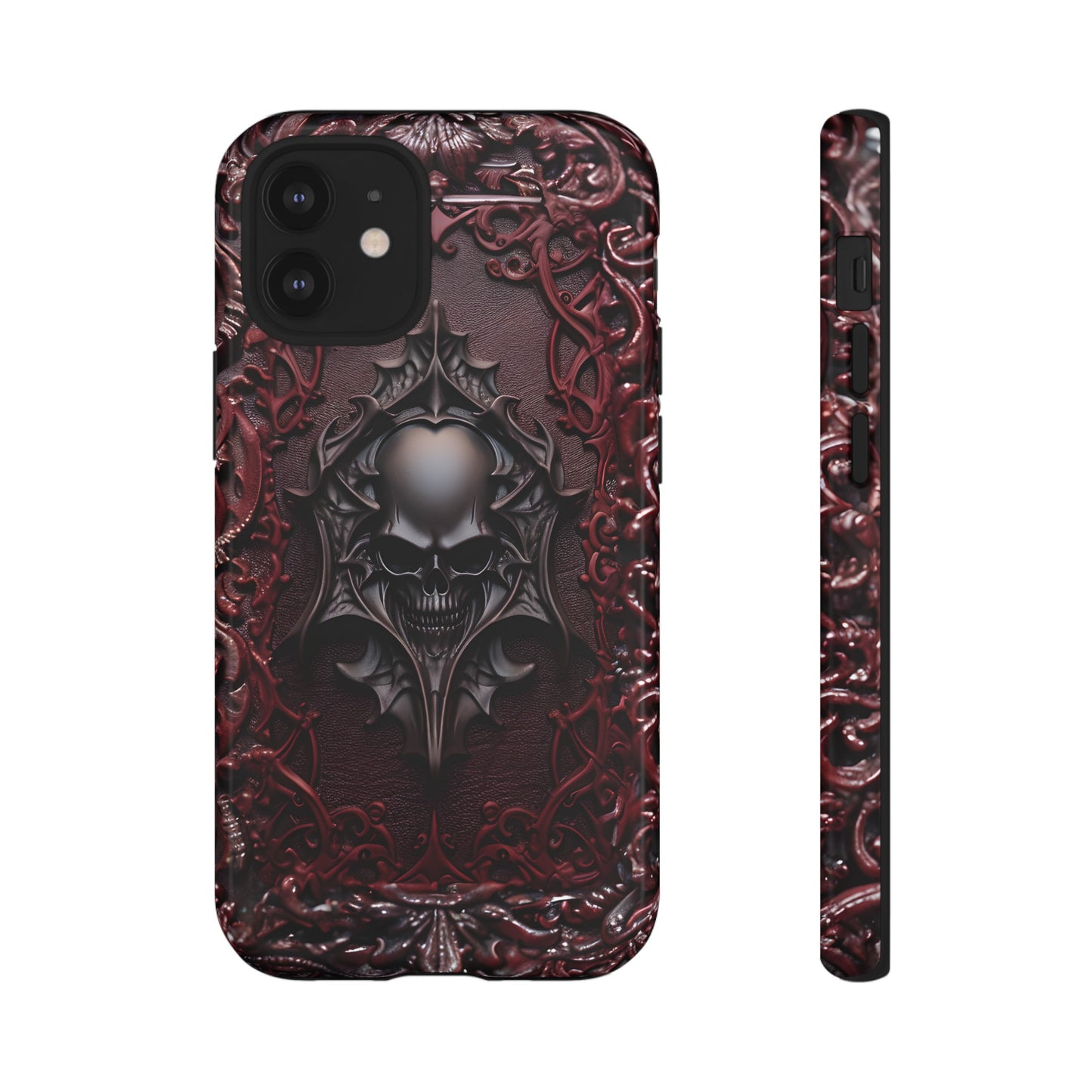 Vampiric Tough Phone Case – Gothic Skull Vampire Design for iPhone, Samsung Galaxy, and Google Pixel Devices