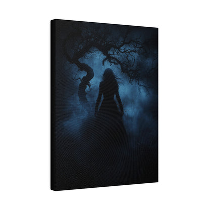 Haunting Silhouette - Dark Art Canvas Print - Mystical Gothic Home Decor