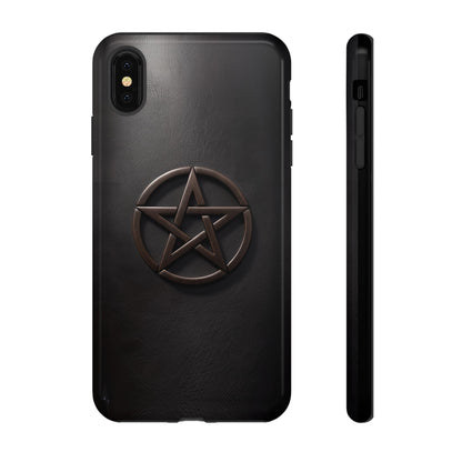 Simple Pentacle Tough Phone Case – Witchcraft Pentagram Design for iPhone, Samsung Galaxy, and Google Pixel Devices