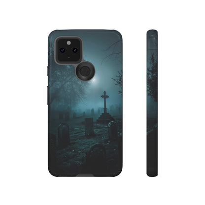 Graveyard at Night Phone Case – Eerie Cemetery Design for iPhone, Samsung Galaxy, and Google Pixel Devices