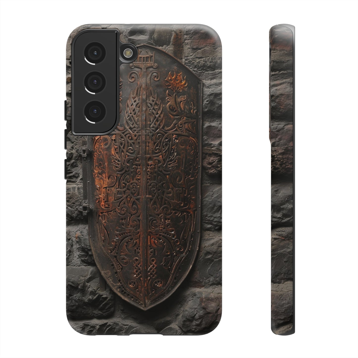 Medieval Shield Phone Case - Ornate Ancient Armor Design for iPhone and Samsung Galaxy Devices