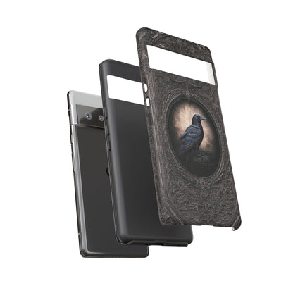 Gothic Raven Phone Case - Mysterious Dark Bird Design