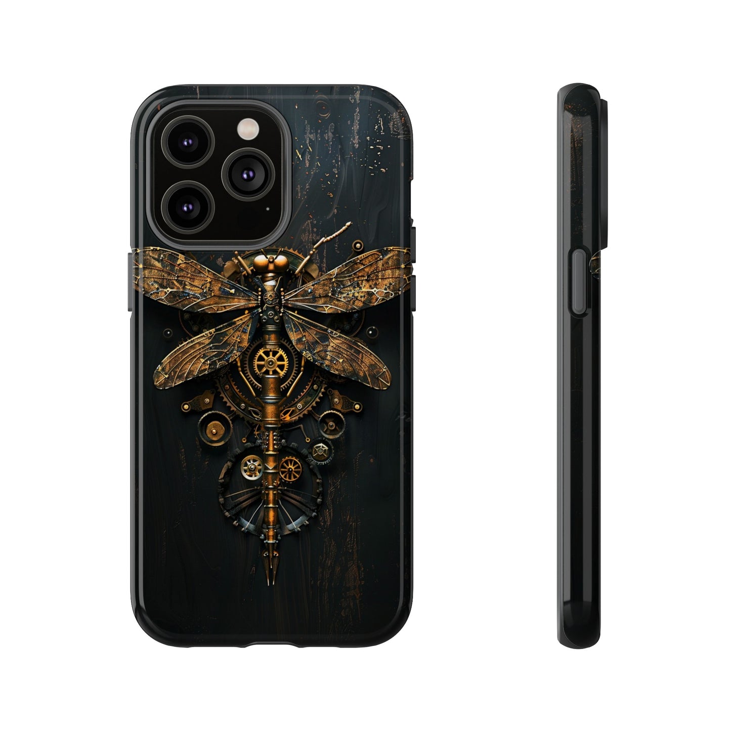 Steampunk Dragonfly Phone Case - Intricate Gear Design for iPhone, Samsung Galaxy, Google Pixel Devices