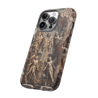 Angelic Statue Phone Case – Heavenly Gothic Marble Design for iPhone, Samsung Galaxy, and Google Pixel Devices