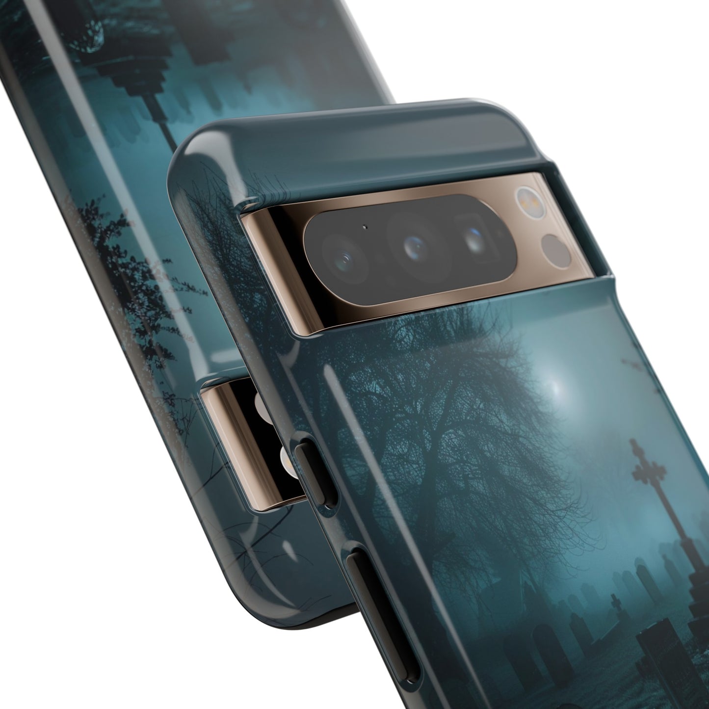 Graveyard at Night Phone Case – Eerie Cemetery Design for iPhone, Samsung Galaxy, and Google Pixel Devices