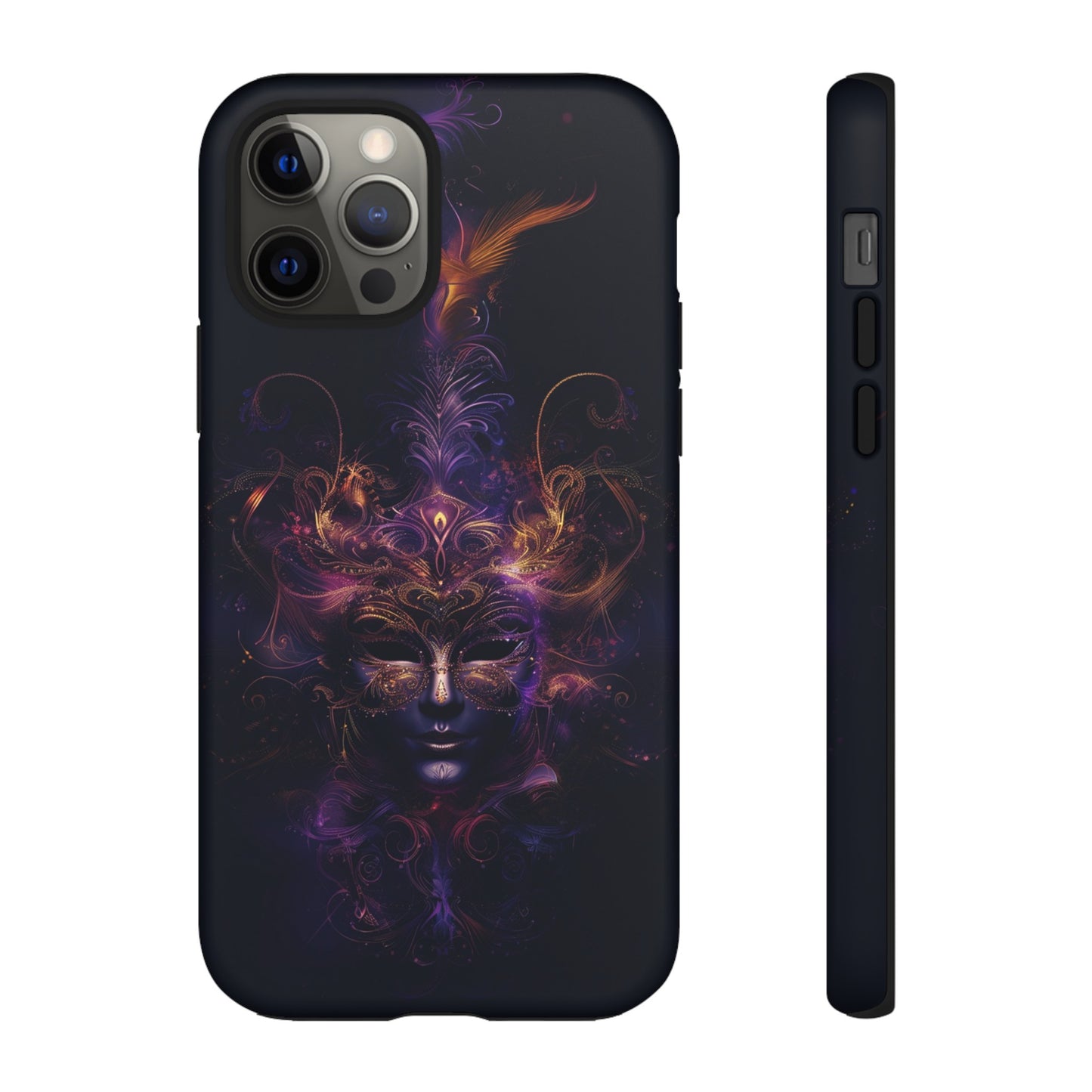 Elegant Masquerade Mask Phone Case for iPhone, Samsung Galaxy, and Google Pixel Devices - Mystical Design