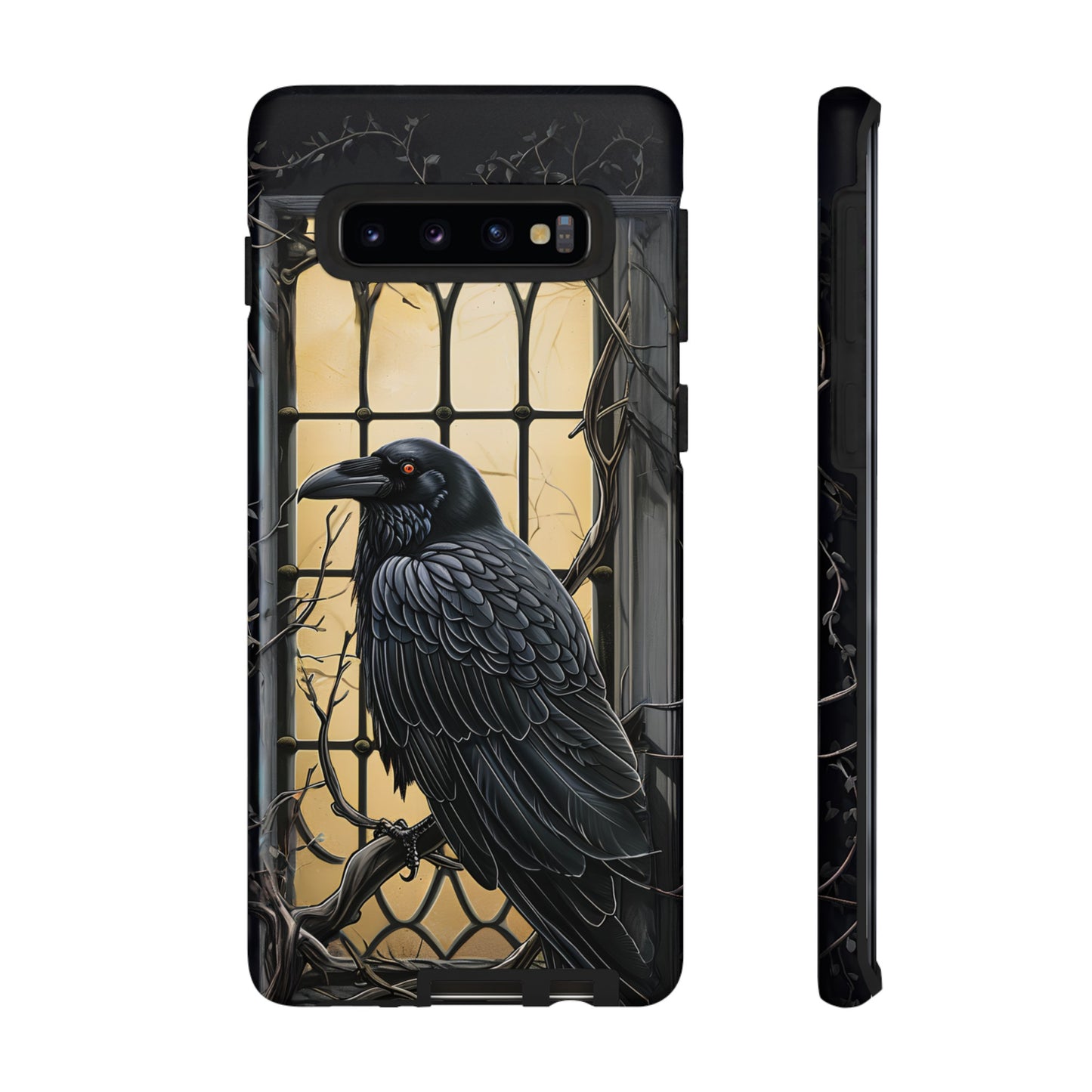 The Raven Phone Case – Edgar Allan Poe Inspired Gothic Design for iPhone, Samsung Galaxy, and Google Pixel Devices