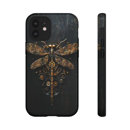 Steampunk Dragonfly Phone Case - Intricate Gear Design for iPhone, Samsung Galaxy, Google Pixel Devices