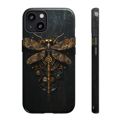 Steampunk Dragonfly Phone Case - Intricate Gear Design for iPhone, Samsung Galaxy, Google Pixel Devices