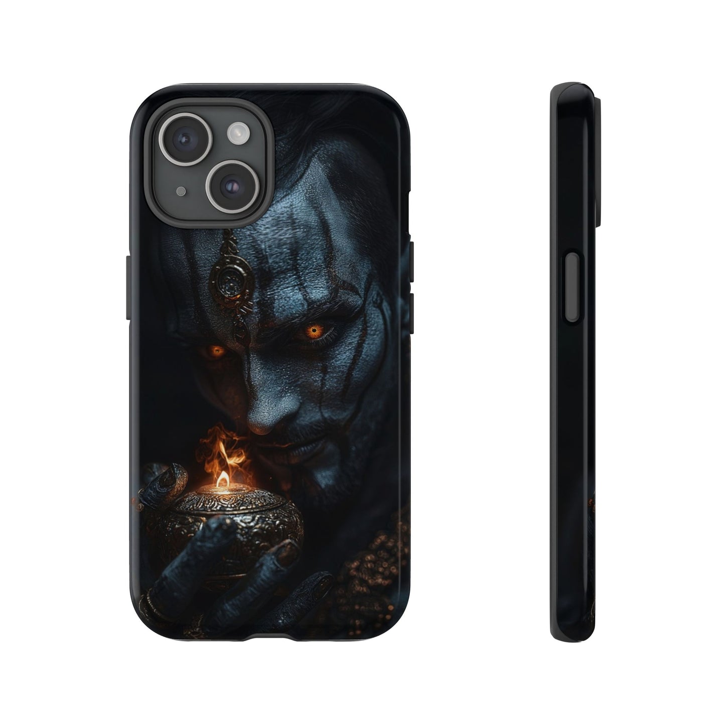 Dark Djinn Warrior Phone Case - Intricate Fantasy Art Protective Cover for iPhone, Samsung Galaxy, and Google Pixel Devices