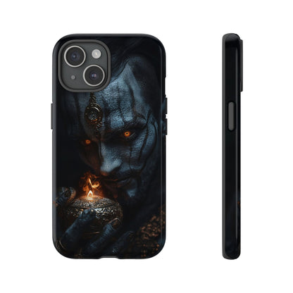 Dark Djinn Warrior Phone Case - Intricate Fantasy Art Protective Cover for iPhone, Samsung Galaxy, and Google Pixel Devices