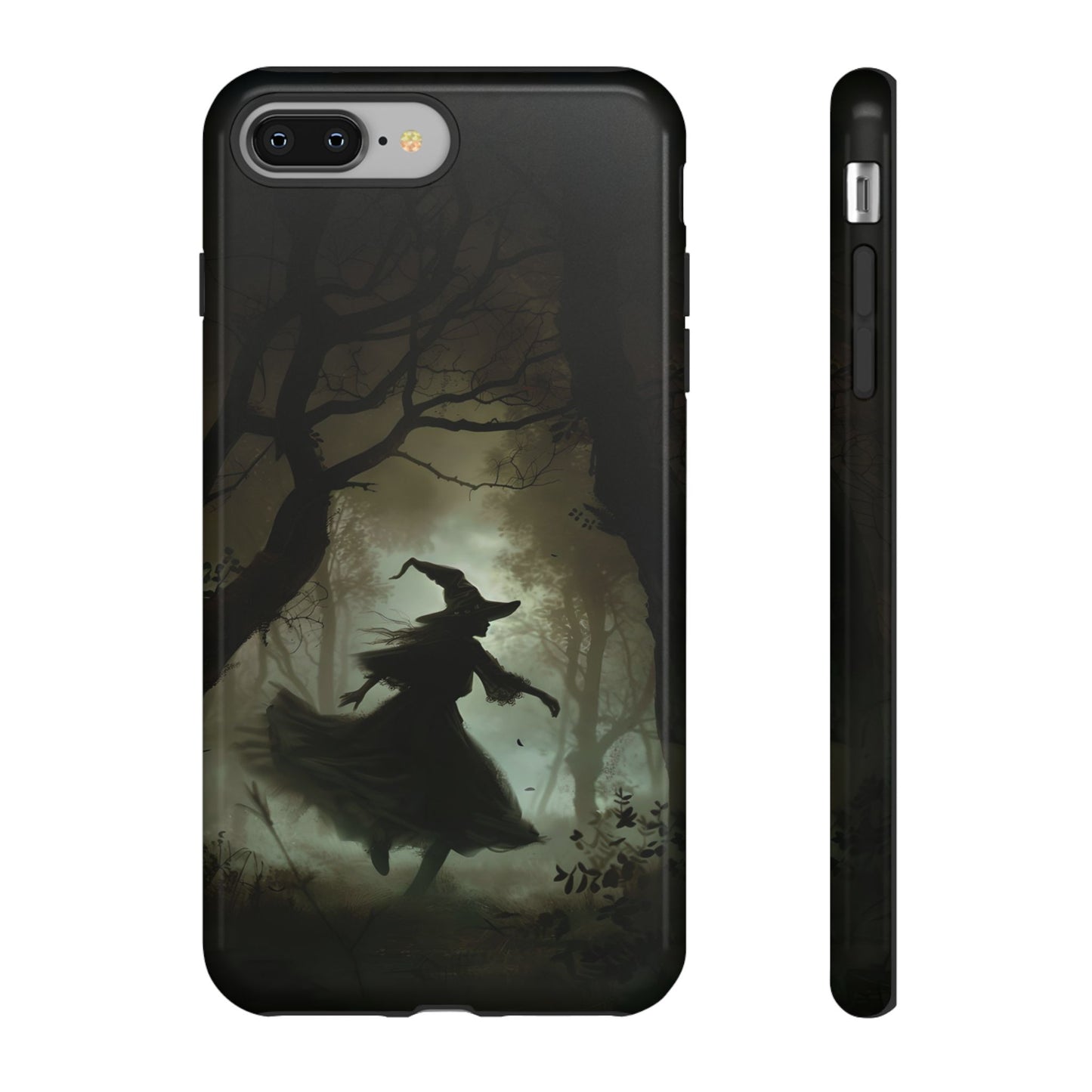 Spooky Witch Silhouette Phone Case - Halloween Dark Art Design for iPhone, Samsung Galaxy, and Google Pixel Devices