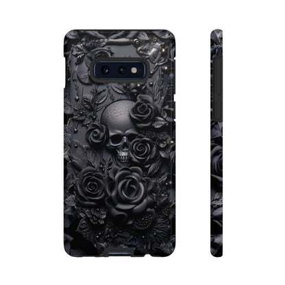 Gothic Black Roses Tough Phone Case – Elegant Dark Floral Design for iPhone, Samsung Galaxy, and Google Pixel Devices