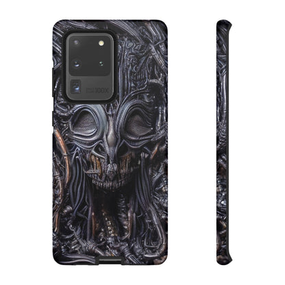 Biomechanical Horror 2 Phone Case – Futuristic Alien Horror Design for iPhone, Samsung Galaxy, and Google Pixel Devices