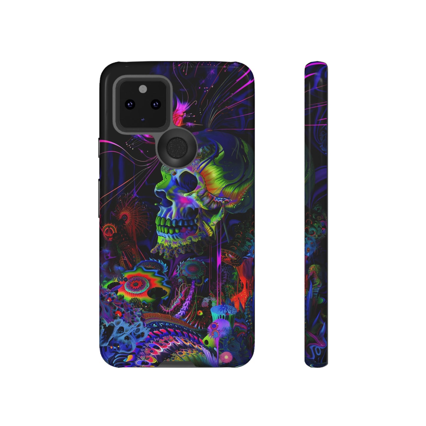 Psychedelic Skull Phone Case – Vibrant Pastel Design for iPhone, Samsung Galaxy, and Google Pixel Devices