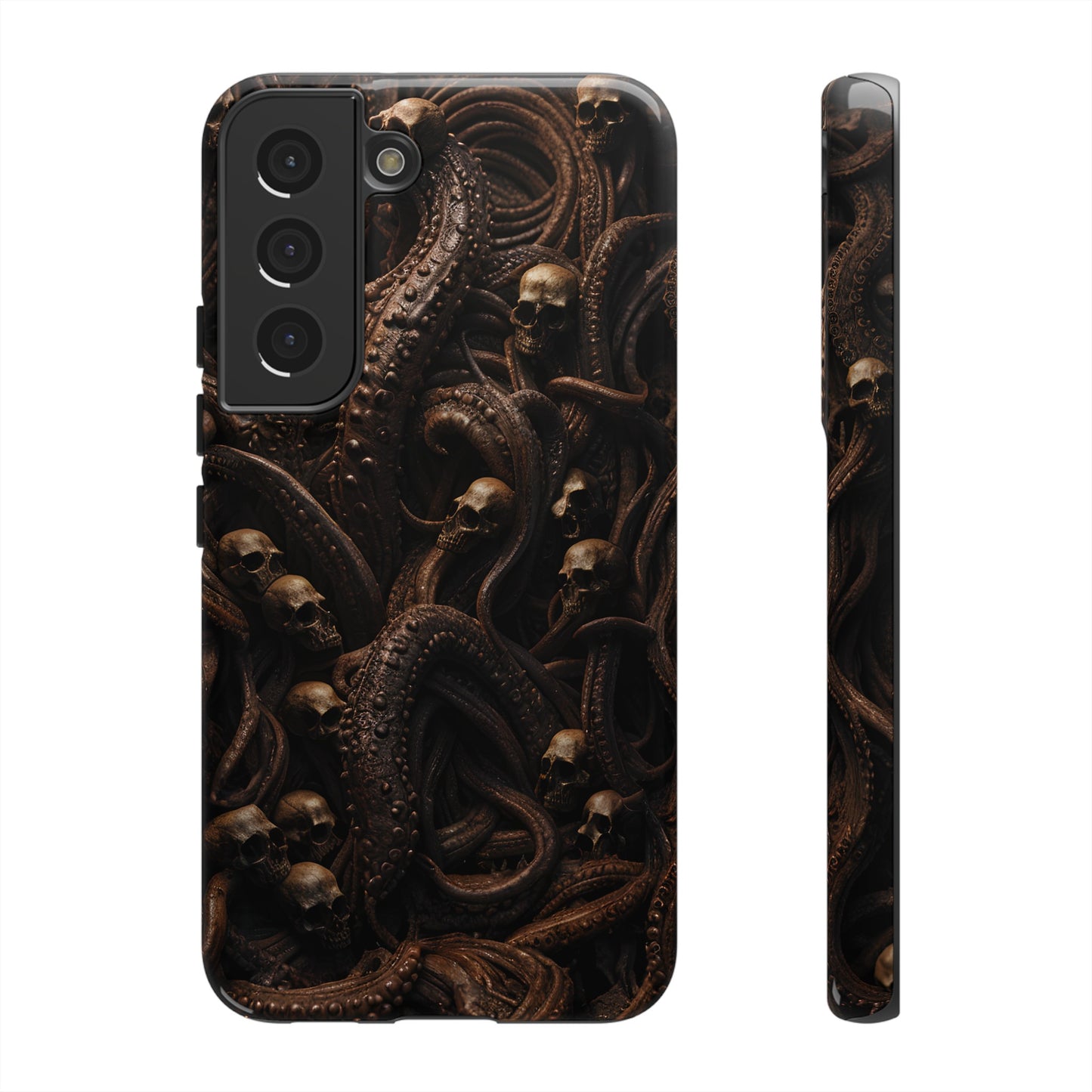 Skulls and Tentacles Phone Case – Lovecraftian Horror Design for iPhone, Samsung Galaxy, and Google Pixel Devices